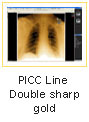 PICC line double sharp gold diagnostic x-ray